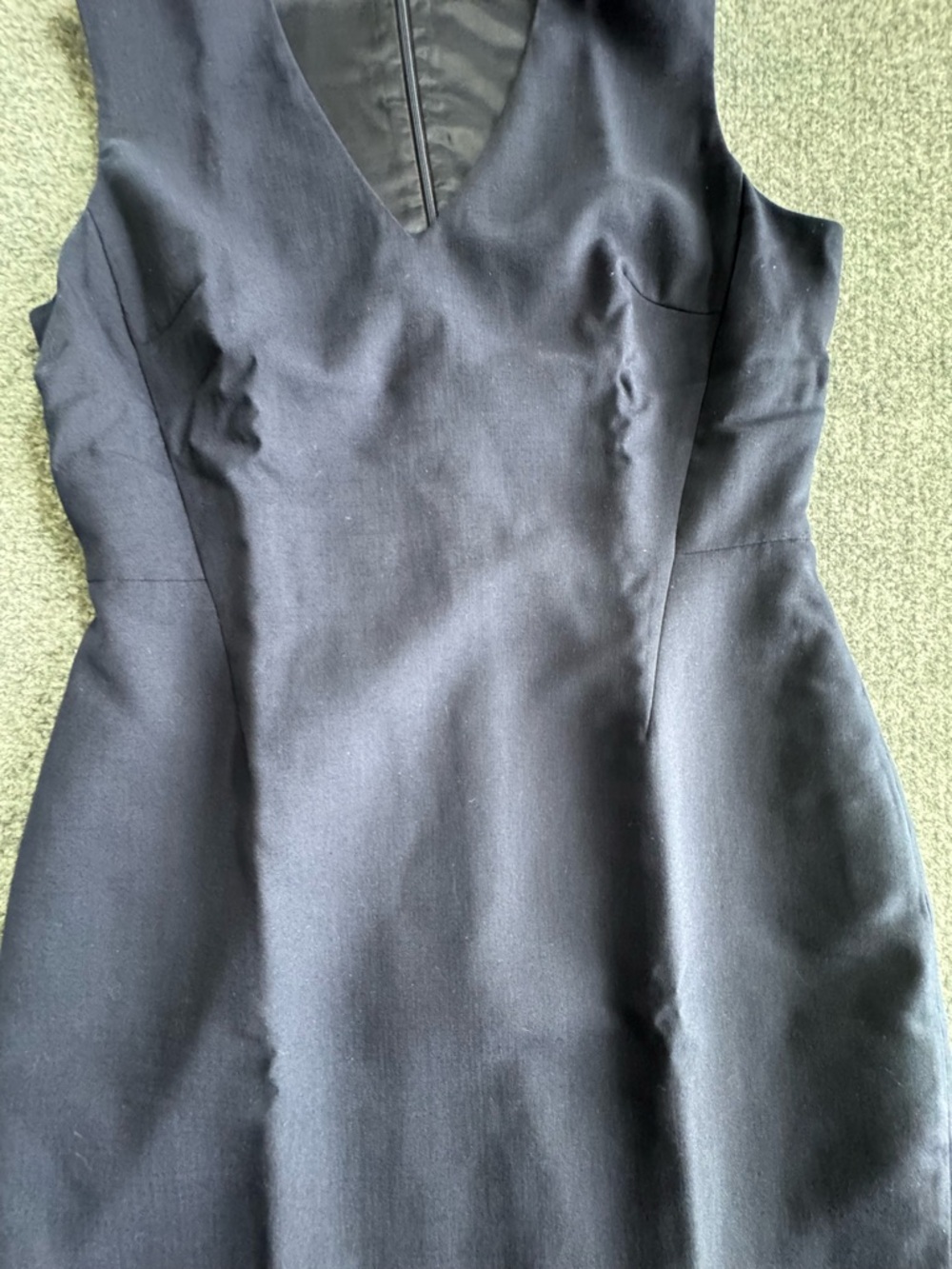 REISS Tailored V-Neck Faulkner Dress Navy Blue Size 10 - Picture 12 of 12